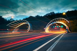 Highway tunnel at night - Reddot Networks